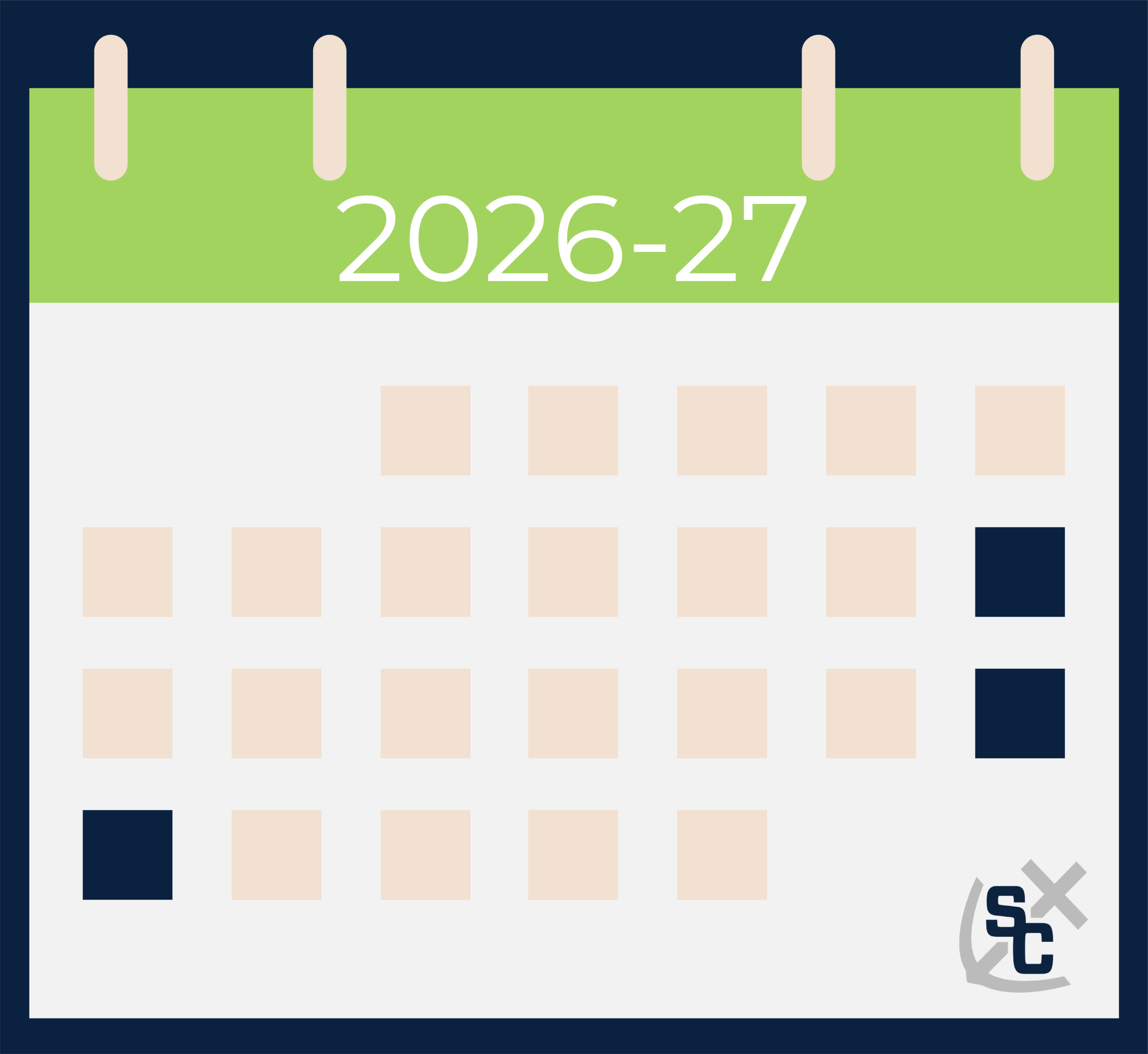 Calendar 26 27